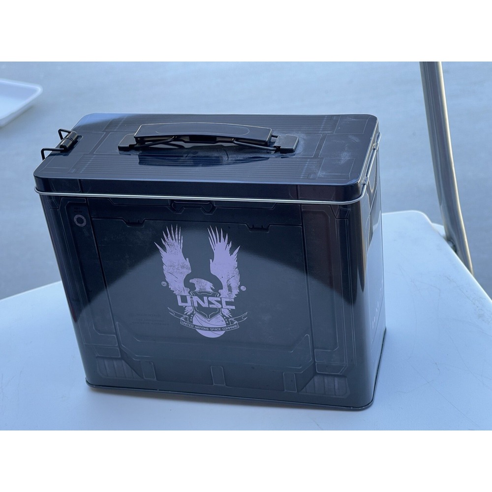 HALO 5 LOOT CRATE/GALAXY 2015 PIN‎ UNSC COLLECTIBLE METAL AMMO TIN LUNCHBOX